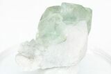 Green, Cubic Fluorite Crystals on Quartz - Inner Mongolia #216764-1